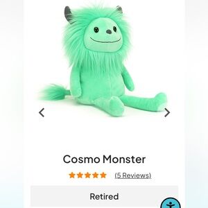 NWT Jellycat Cosmo Monster - retired